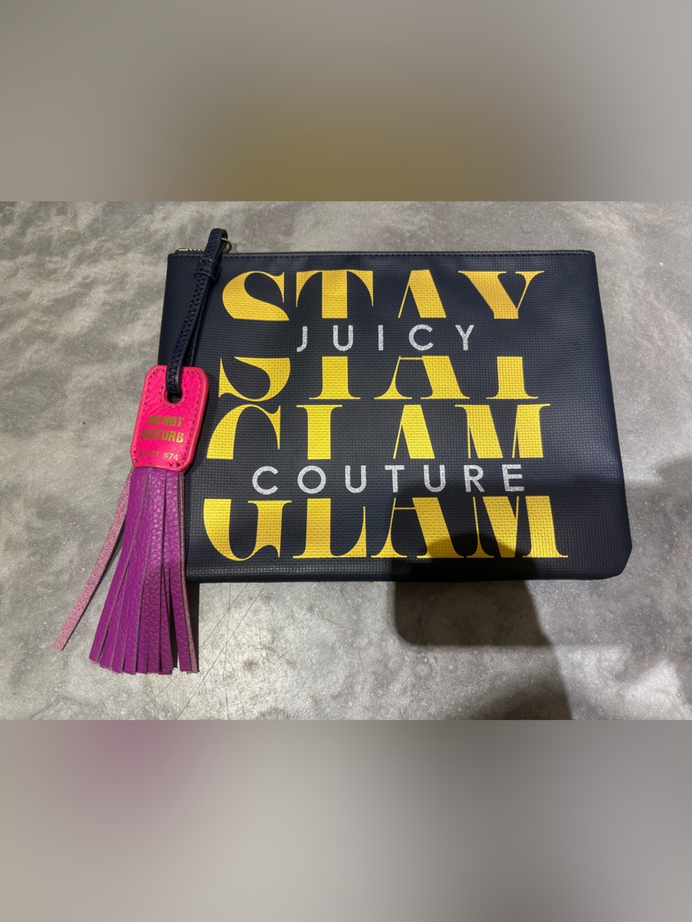 Juicy Couture Wristlet Clutch Pink Tassel Y2K